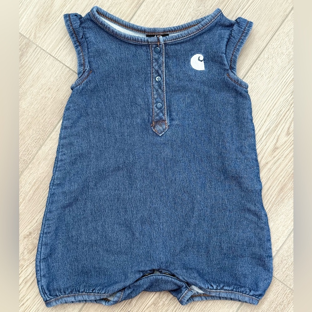 Unisex Baby Carhartt Short Overalls Cotton Mix Cowboy Cowgirl 12mon
